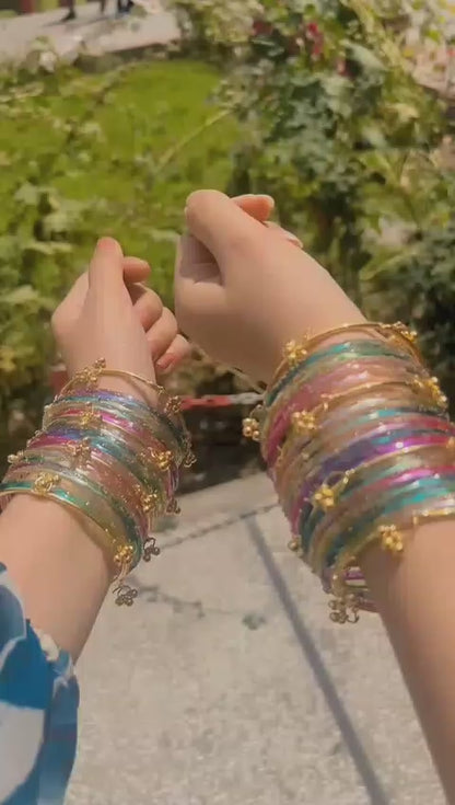 Rain Drop Bangles with Kashmiri Bangles