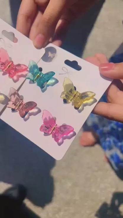 Pack of 4 Mini Butterfly clawclip
