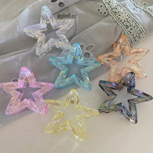 Transparent Star Claw clip