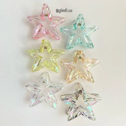 Transparent Star Claw clip