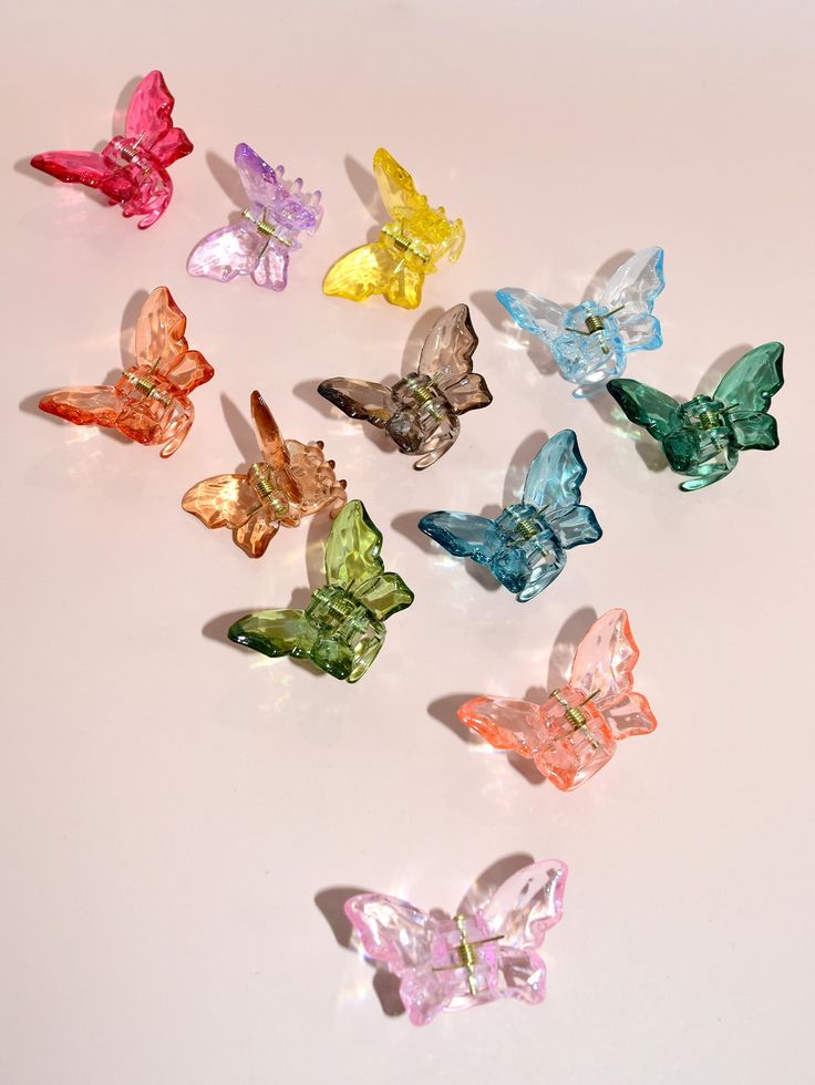 Pack of 4 Mini Butterfly clawclip