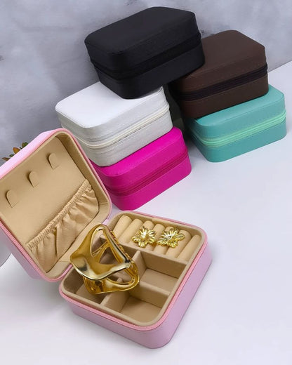 Mini Travel Jewelry Box – Compact Organizer Case
