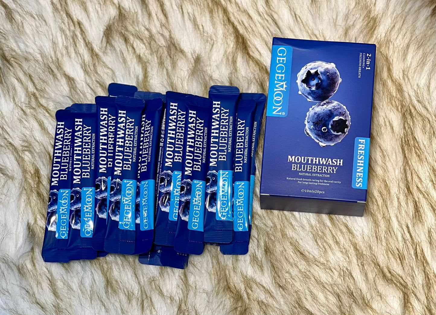GEGEMOON Mouthwash Blueberry Sachets