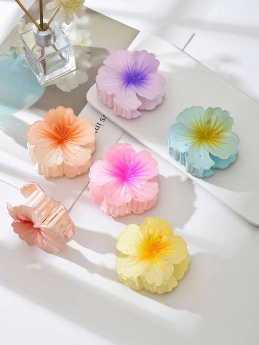 Large floral clawclip