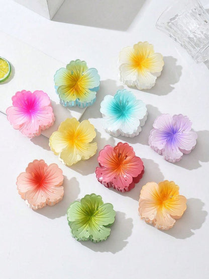 Large floral clawclip
