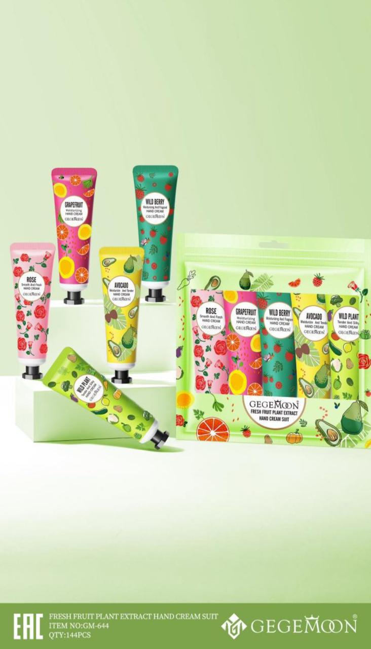 GEGEMOON® Plant Extract & Fruit Fragrance Hand Cream Gift Sets - 5-Piece Moisturizing Kits
