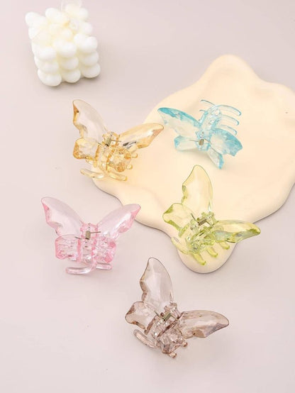 Pack of 4 Mini Butterfly clawclip