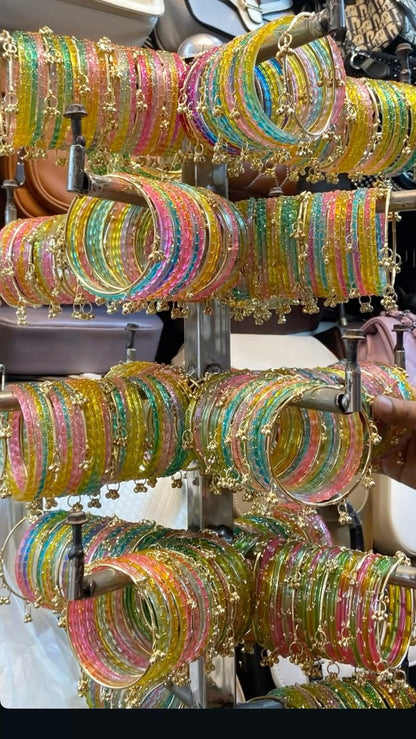 Rain Drop Bangles with Kashmiri Bangles