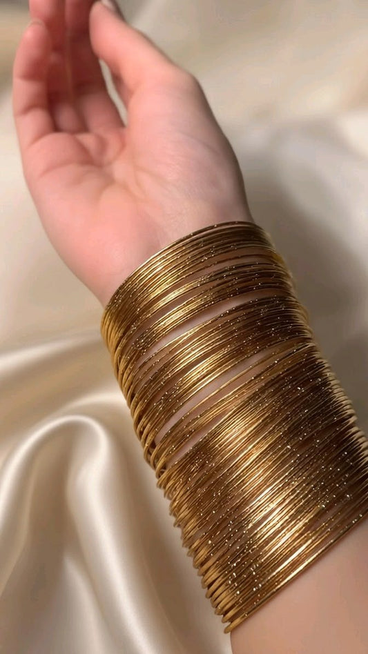 Luxury Gold stack bangles set